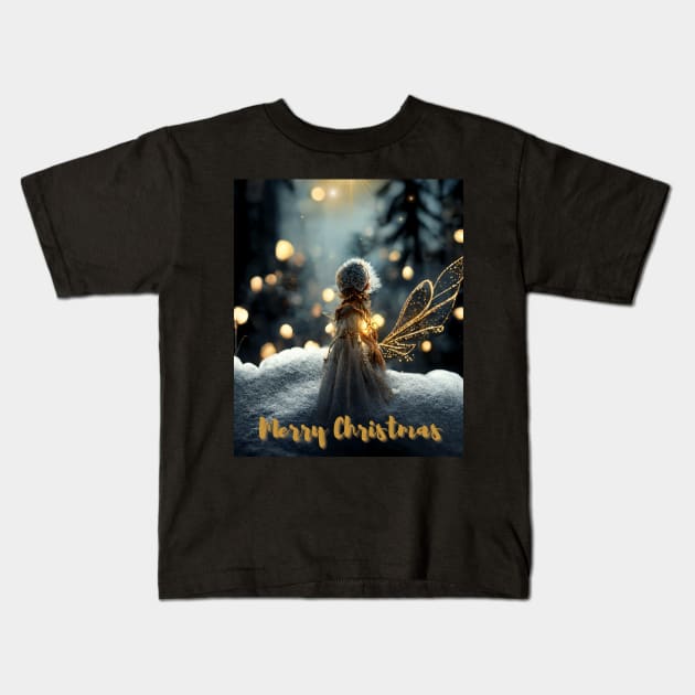 Christmas Fairy - Angelic Hero in Winter Time Kids T-Shirt by Design-by-Evita